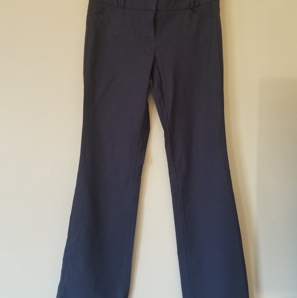 Navy pin-stripped pants